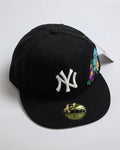 NY NewEra Black with Flowers | 59Fifty
