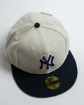 NY NewEra Beige & Dark Blue | 59Fifty