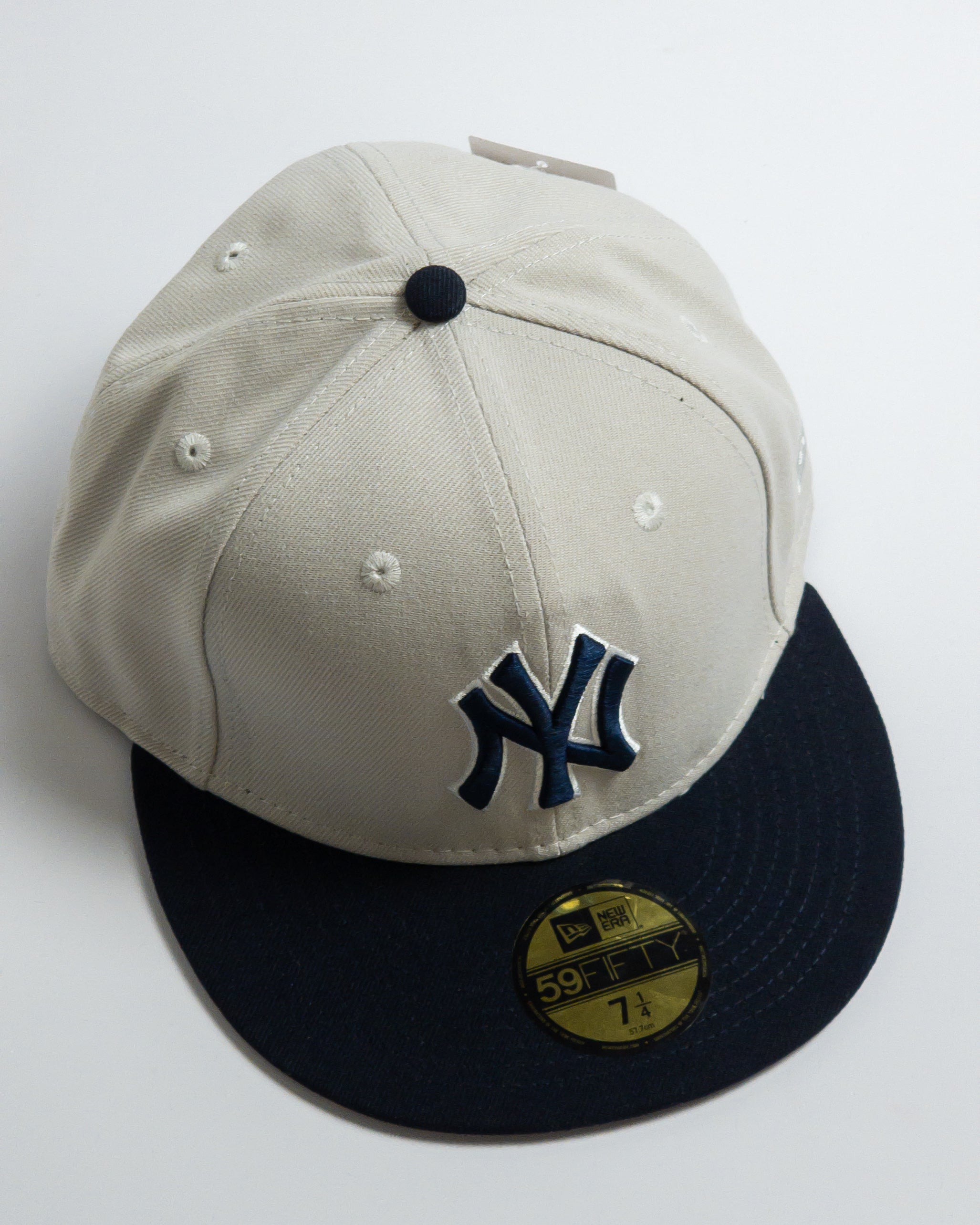 NY NewEra Beige & Dark Blue | 59Fifty